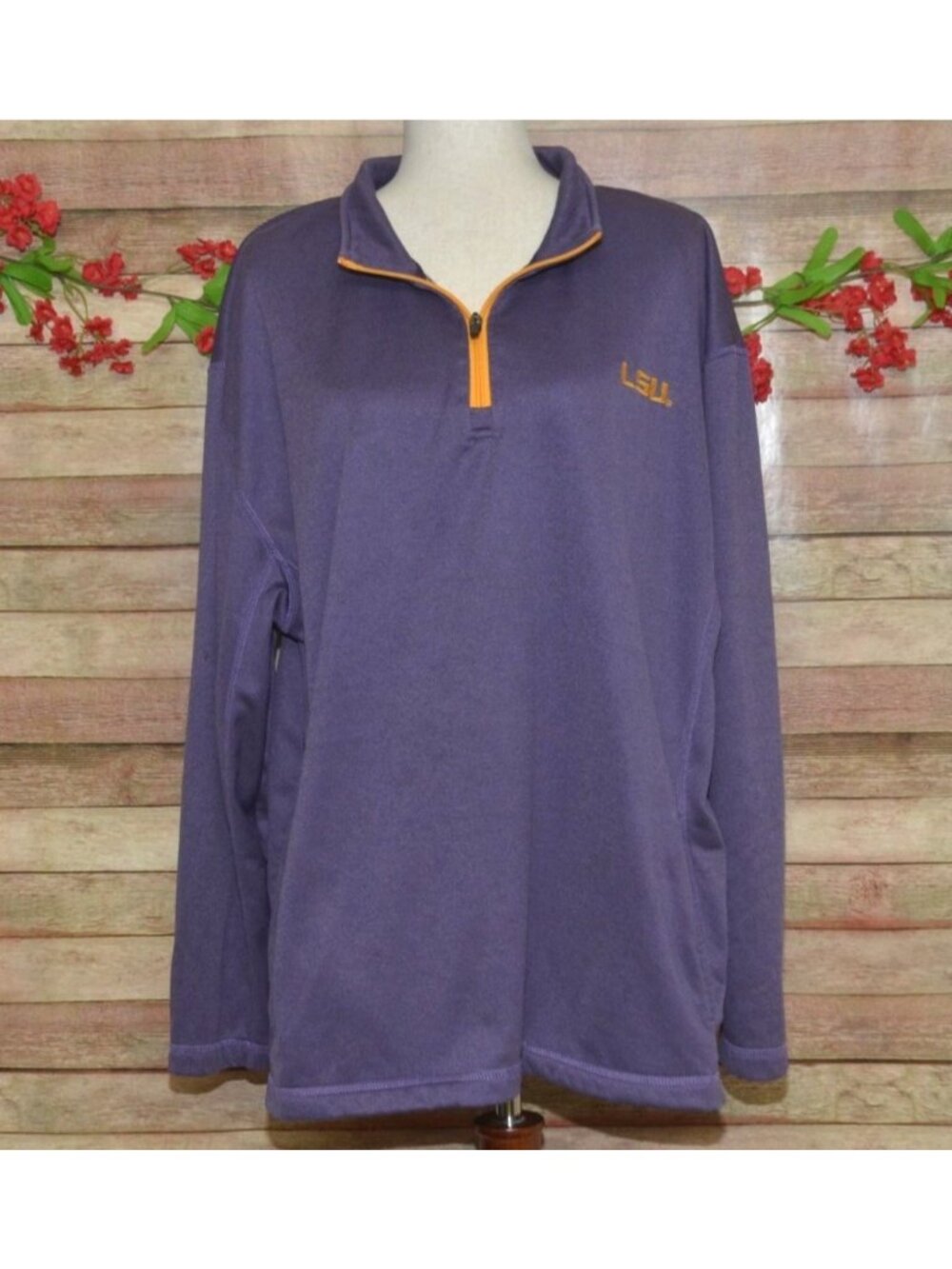 LSU Tigers Knights Apparel Unisex XL Purple 1/4 Zip Pullover Fleece NCAA